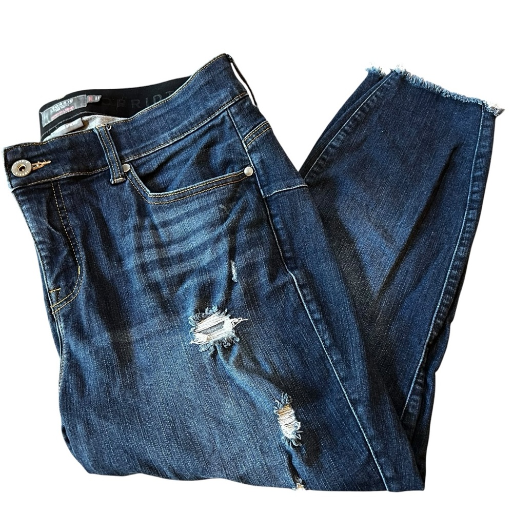 Torrid Indigo Bombshell Skinny Jeans with Distressed Details 18XS